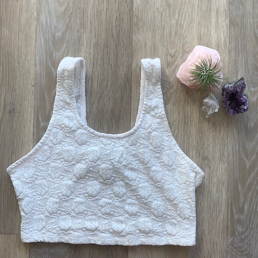 LAST CHANCE Topshop Lace Crop Top